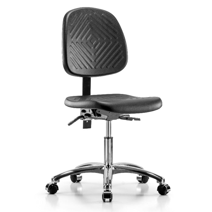 Perch Ergonomic Industrial Chair in Chrome with Large Back