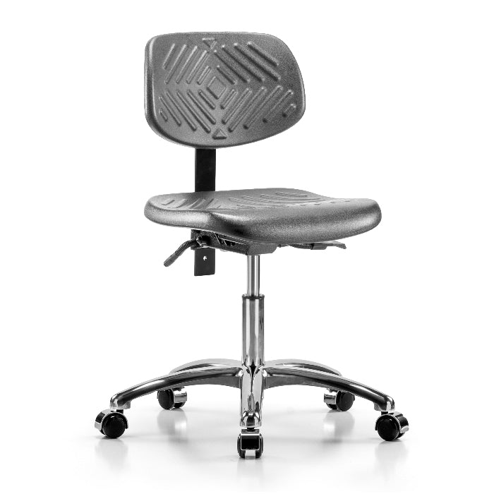 Perch Ergonomic Industrial Chair in Chrome