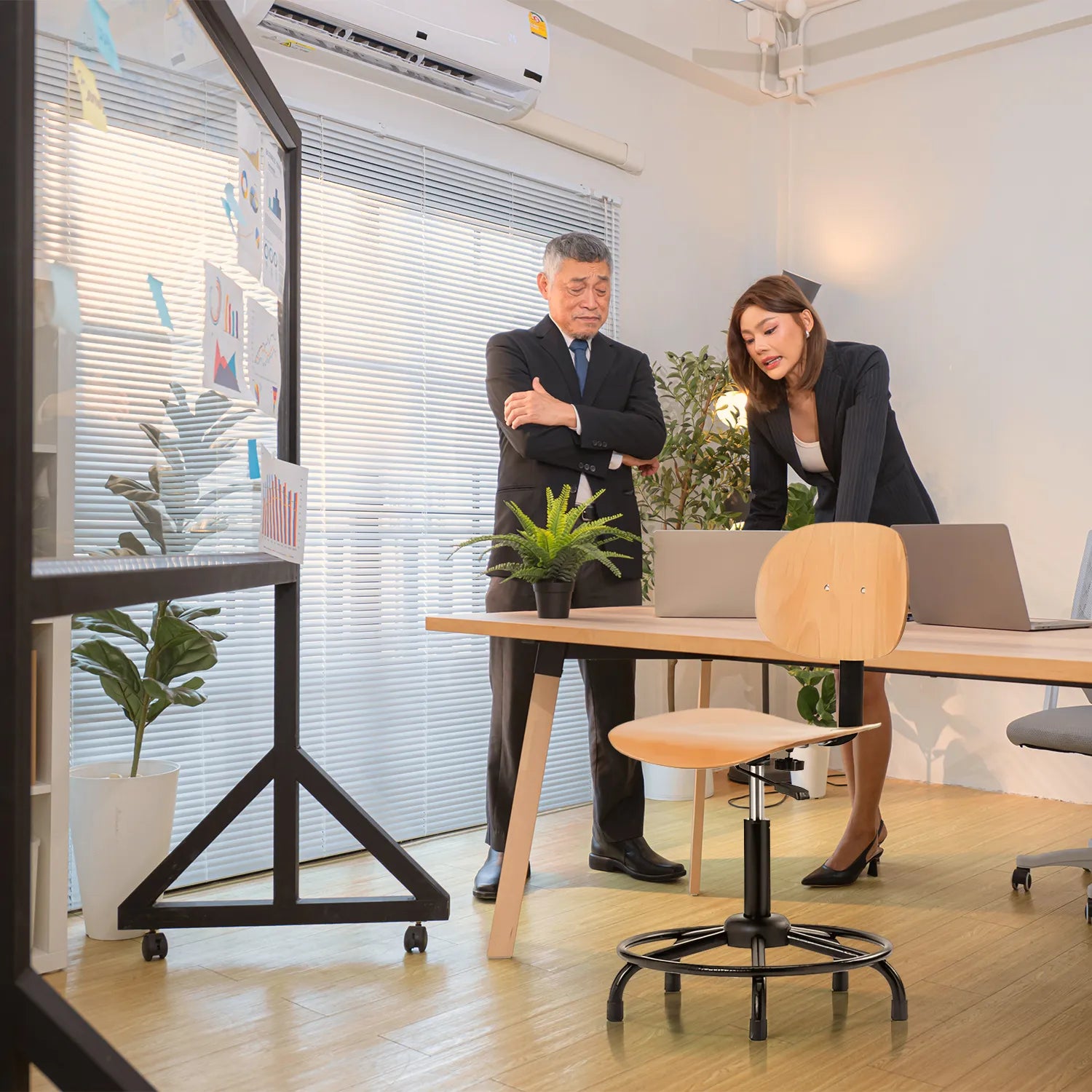 Perch Wood Pneumatic Chair