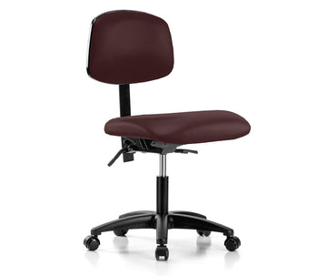 Perch Lab Chair in burgundy fabric