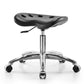 Perch Polyurethane Tractor Stool in Chrome with Single Lever Control