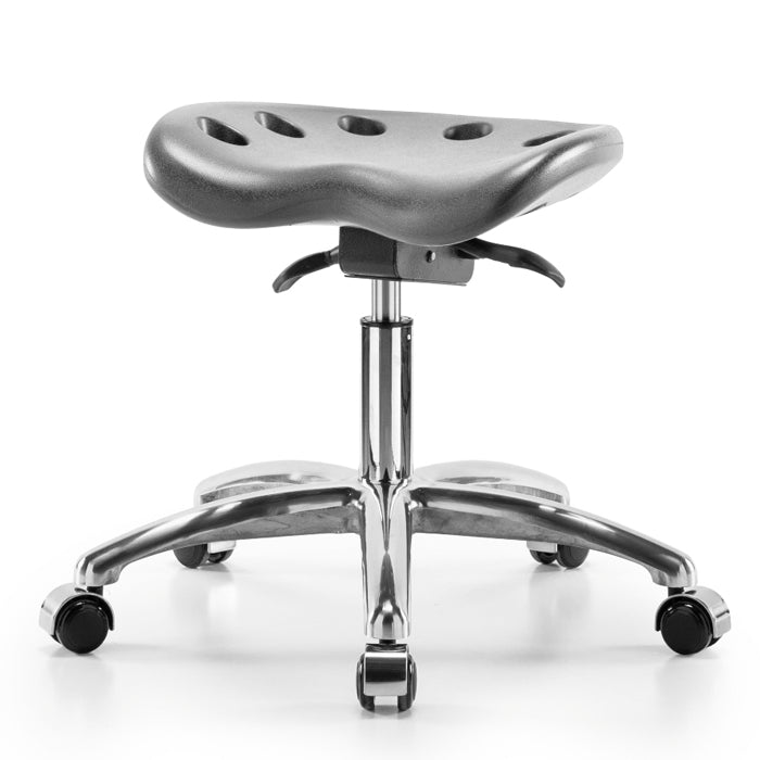 Perch Polyurethane Tractor Stool in Chrome with Tilt Control