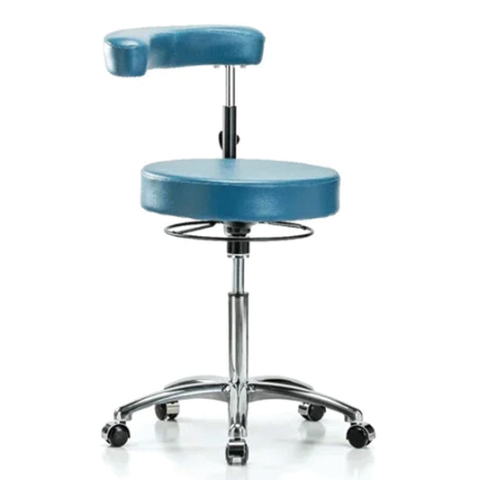 Perch Chrome Dental Stool with Procedure Arm
