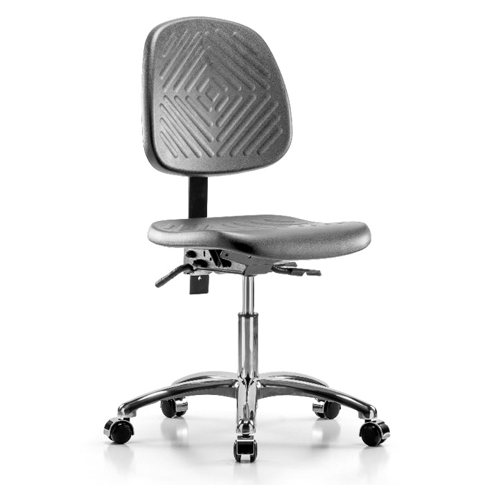 Perch Ergonomic Industrial Chair in Chrome with Large Back