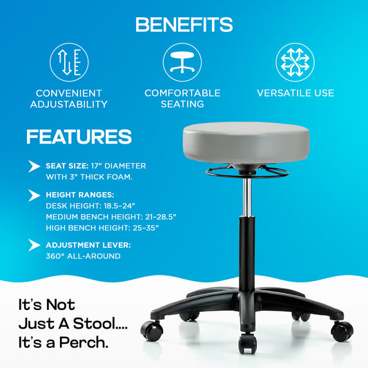 Perch Stella Medical Rolling Stool