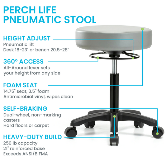 Perch Life Pneumatic Stool