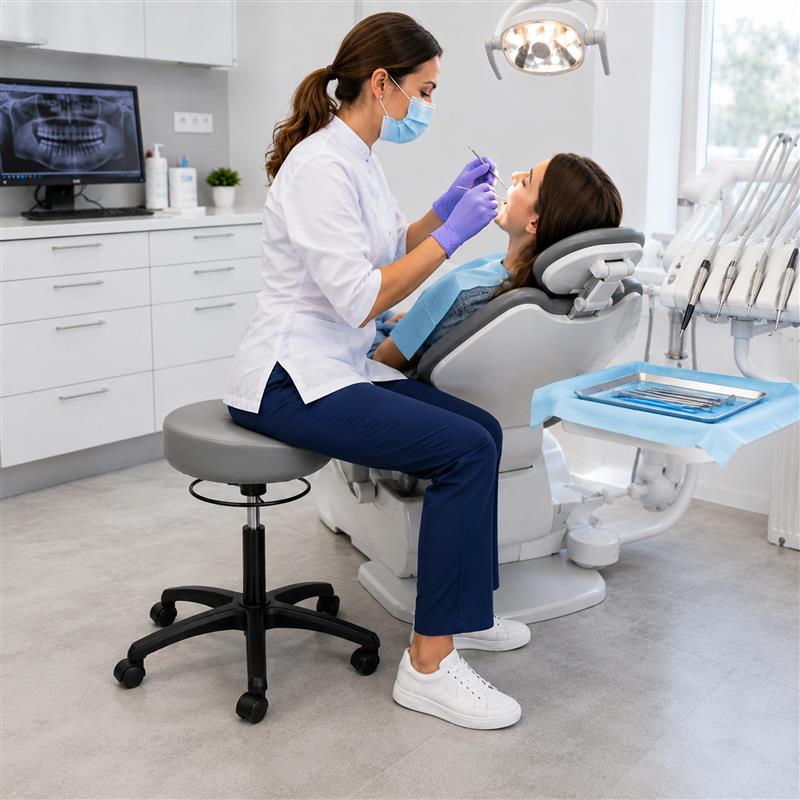 Perch Life Pneumatic Stool – Medical, Dental & Lab Exam Stool