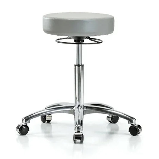 Perch Chrome Lab Stool with 17 inch Seat