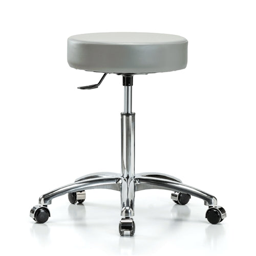 Perch Single Lever Swivel Stool in Chrome